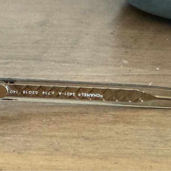 Chanel brown/tortoise prescription eyeglasses with golden accents - Picture 6 of 6